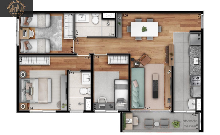 Imagem Apartamento com 2 Quartos à Venda, 61 m² em Planalto - São Bernardo Do Campo