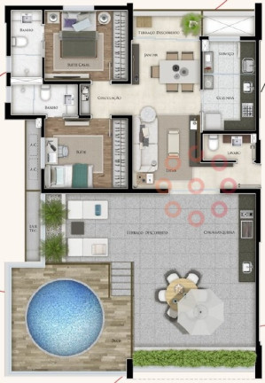 Imagem Cobertura com 2 Quartos à Venda, 136 m² em São Pedro - Belo Horizonte