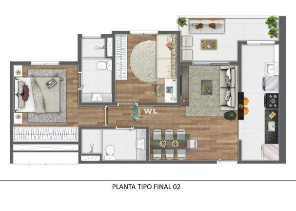 Imagem Apartamento com 2 Quartos à Venda, 63 m² em Jardim Da Luz - Itatiba