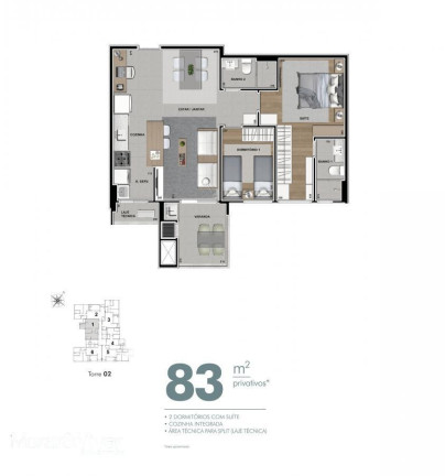 Imagem Apartamento com 2 Quartos à Venda, 83 m² em Cabral - Curitiba