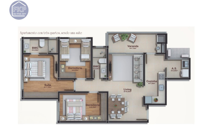 Imagem Apartamento com 3 Quartos à Venda, 87 m² em Fazenda - Itajaí