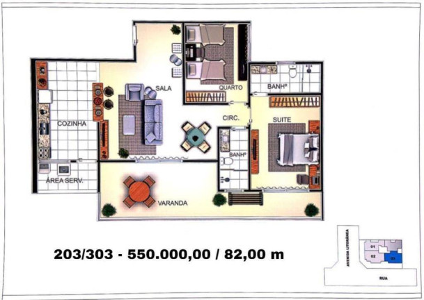 Imagem Apartamento com 2 Quartos à Venda, 82 m² em Centro - Araruama