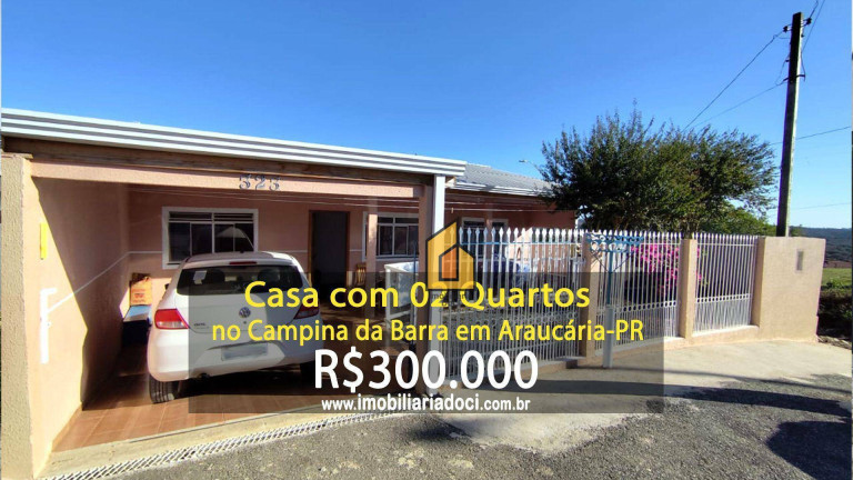 Casa com 2 Quartos à Venda, 80 m² em Campina Da Barra - Araucária