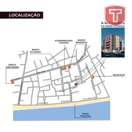 Imagem Apartamento com 2 Quartos à Venda, 57 m² em Praia Formosa - Cabedelo