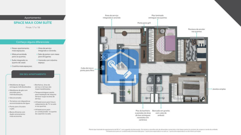 Foto do imóvel Apartamento com 3 Quartos à Venda, 60 m² em Belenzinho - São Paulo