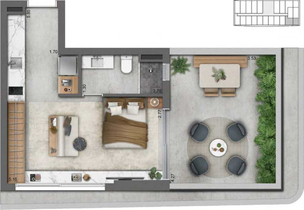 Imagem Imóvel com 1 Quarto à Venda, 34 m² em Azenha - Porto Alegre