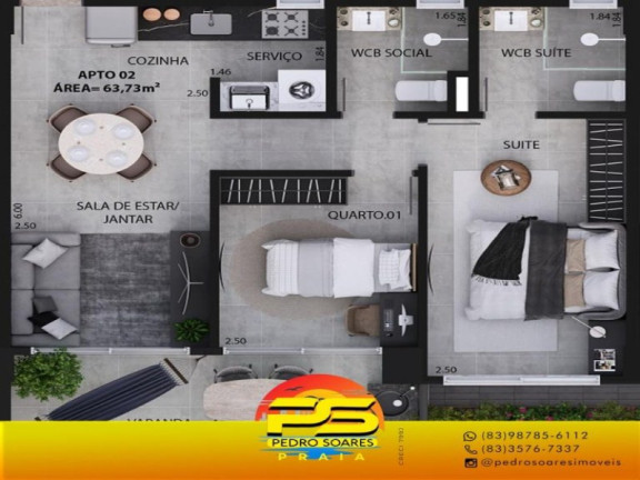 Imagem Imóvel com 1 Quarto à Venda, em Jardim Oceania - João Pessoa Imagem Imóvel com 1 Quarto à Venda, em Jardim Oceania - João Pessoa