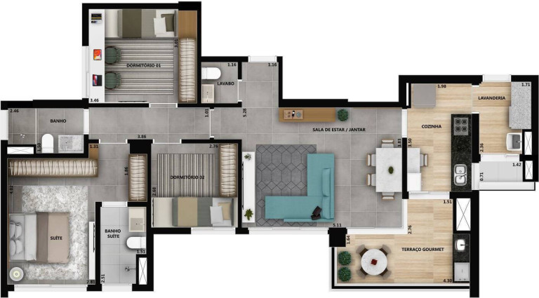 Imagem Apartamento com 3 Quartos à Venda, 131 m² em Parque Campolim - Sorocaba Imagem Apartamento com 3 Quartos à Venda, 131 m² em Parque Campolim - Sorocaba