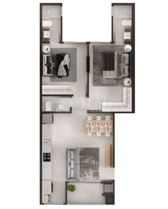 Imagem Apartamento com 2 Quartos à Venda, 59 m² em Rio Pequeno - Camboriú Imagem Apartamento com 2 Quartos à Venda, 59 m² em Rio Pequeno - Camboriú