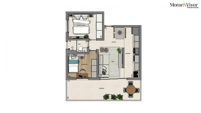 Imagem Apartamento com 2 Quartos à Venda, 45 m² em Santa Cândida - Curitiba Imagem Apartamento com 2 Quartos à Venda, 45 m² em Santa Cândida - Curitiba