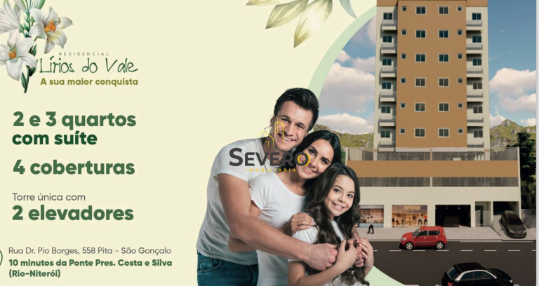 Imagem Apartamento com 3 Quartos à Venda, 66 m² em Pita - São Gonçalo