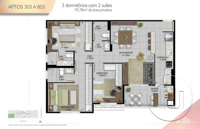 Imagem Apartamento com 2 Quartos à Venda, 64 m² em Estreito - Florianópolis Imagem Apartamento com 2 Quartos à Venda, 64 m² em Estreito - Florianópolis