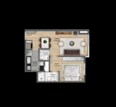 Imagem Apartamento com 1 Quarto à Venda, 52 m² em Floresta - Gramado