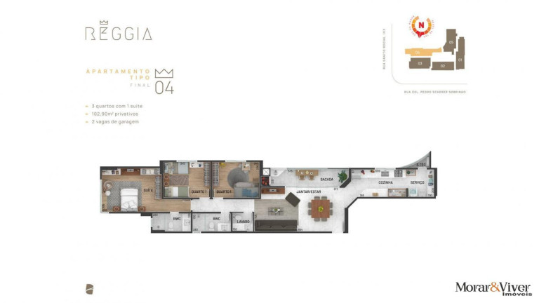 Imagem Apartamento com 3 Quartos à Venda, 103 m² em Cristo Rei - Curitiba