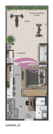 Imagem Imóvel com 2 Quartos à Venda, 46 m² em Bacacheri - Curitiba Imagem Imóvel com 2 Quartos à Venda, 46 m² em Bacacheri - Curitiba