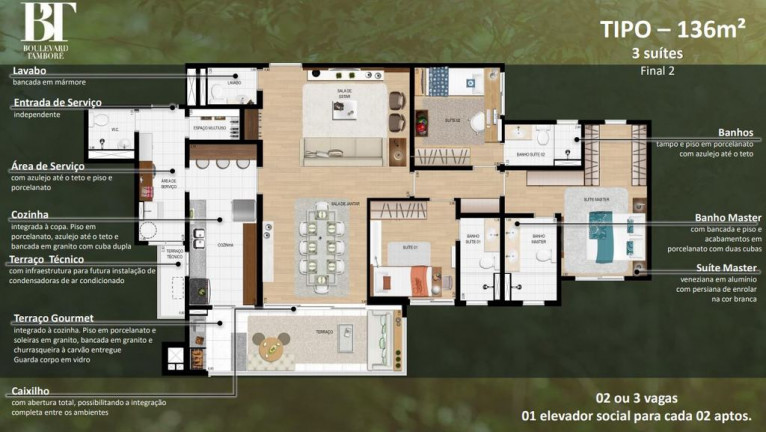 Imagem Apartamento com 3 Quartos à Venda, 136 m² em Tamboré - Santana De Parnaíba