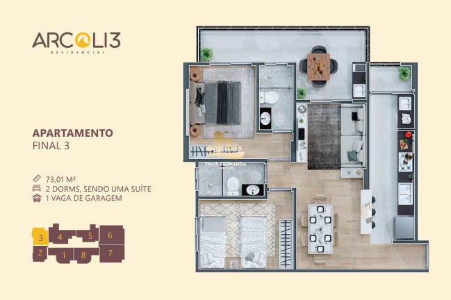 Imagem Apartamento com 2 Quartos à Venda, 73 m² em Mirim - Praia Grande