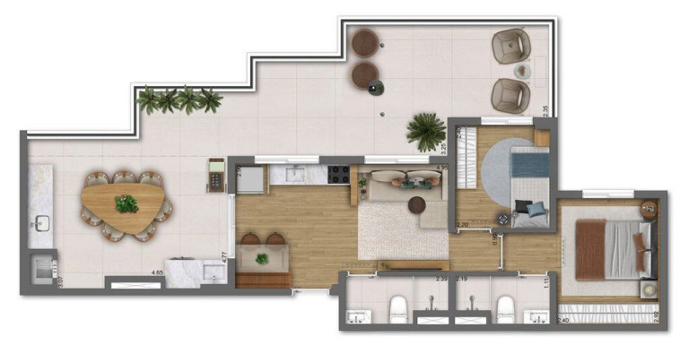 Imagem Apartamento com 2 Quartos à Venda, 48 m² em Campo Belo - São Paulo