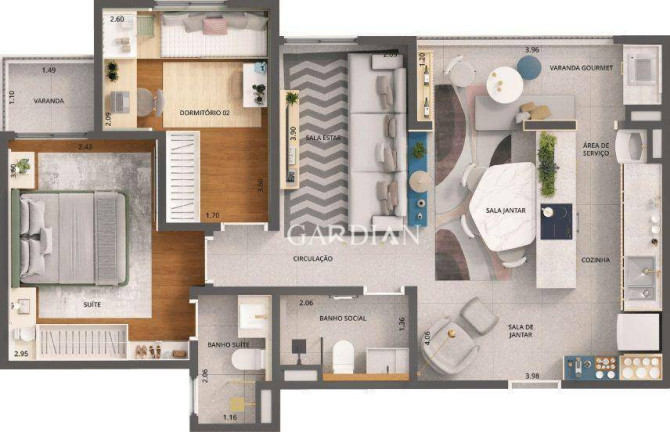 Imagem Apartamento com 3 Quartos à Venda, 64 m² em Park Meraki - Indaiatuba