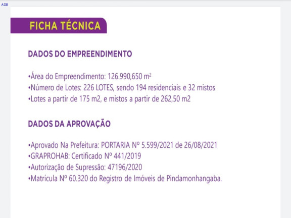 Imagem Terreno à Venda, 175 m² em Vitoria Park - Pindamonhangaba Imagem Terreno à Venda, 175 m² em Vitoria Park - Pindamonhangaba
