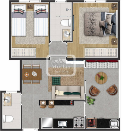 Imagem Apartamento com 2 Quartos à Venda, 46 m² em Umuarama - Osasco