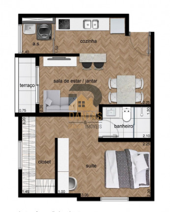 Imagem Imóvel com 2 Quartos à Venda, 60 m² em São Luiz - Itu