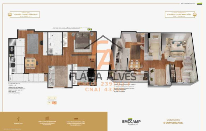 Imagem Apartamento com 3 Quartos à Venda, 54 m² em Jardim Carlos Gomes - Jundiaí