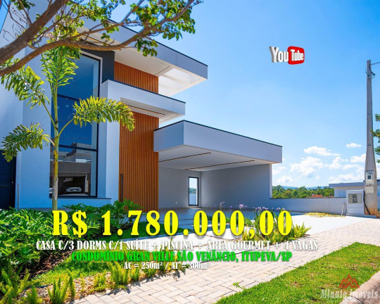 Casa de Condomínio com 3 Quartos à Venda, 250 m² em Jardim Primavera - Itupeva