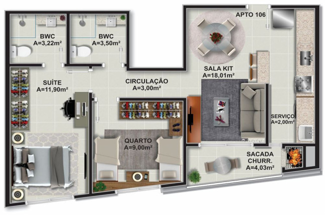 Imagem Imóvel com 2 Quartos à Venda,  em Itacorubi - Florianópolis