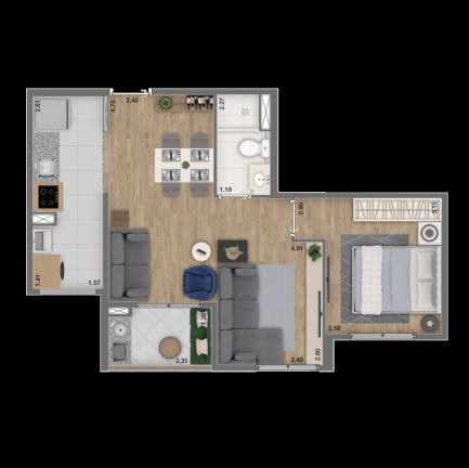 Imagem Imóvel com 2 Quartos à Venda, 47 m² em Vila Andrade - São Paulo