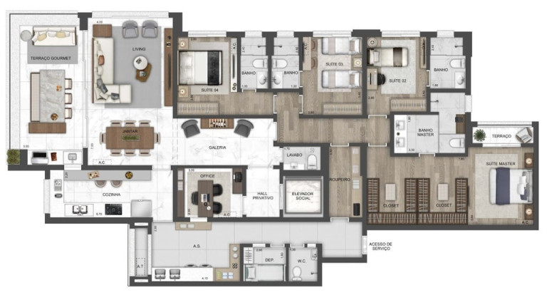 Imagem Apartamento com 4 Quartos à Venda, 220 m² em Vila Romana - São Paulo Imagem Apartamento com 4 Quartos à Venda, 220 m² em Vila Romana - São Paulo