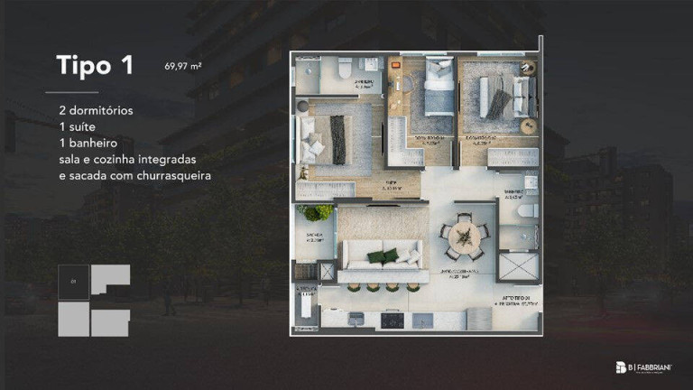 Imagem Apartamento com 3 Quartos à Venda, 69 m² em Morretes - Itapema