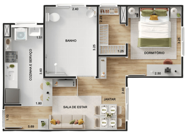 Imagem Imóvel com 1 Quarto à Venda, 42 m² em Jardim Campos Elíseos - Campinas