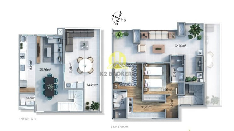 Cobertura com 2 Quartos à Venda, 148 m² em São Francisco - Curitiba
