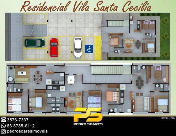 Imagem Apartamento com 2 Quartos à Venda, 46 m² em Jardim Cidade Universitária - João Pessoa