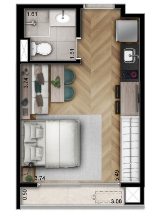 Imagem Apartamento com 2 Quartos à Venda, 43 m² em Pinheiros - São Paulo