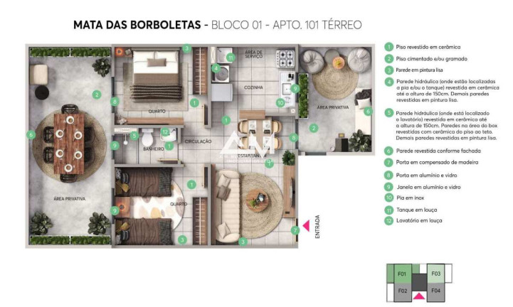 Imagem Apartamento com 2 Quartos à Venda, 45 m² em Três Barras - Contagem