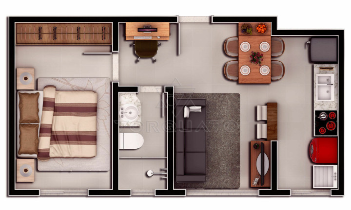 Imagem Apartamento com 2 Quartos à Venda, 44 m² em Ressacada - Itajaí