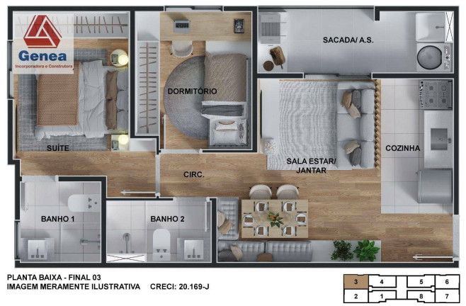 Imagem Apartamento com 2 Quartos à Venda, 47 m² em Fazenda Aya - Suzano Imagem Apartamento com 2 Quartos à Venda, 47 m² em Fazenda Aya - Suzano