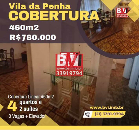 Apartamento com 4 Quartos à Venda, 460 m² em Vila Da Penha - Rio De Janeiro