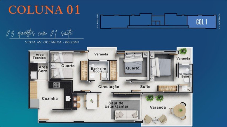 Imagem Apartamento com 3 Quartos à Venda, 88 m² em Praia Do Morro - Guarapari Imagem Apartamento com 3 Quartos à Venda, 88 m² em Praia Do Morro - Guarapari