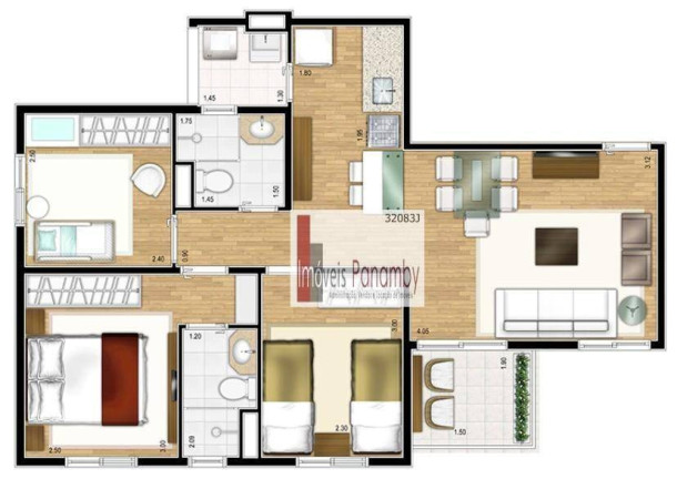Imagem Apartamento com 3 Quartos à Venda, 62 m² em Vila Andrade - São Paulo