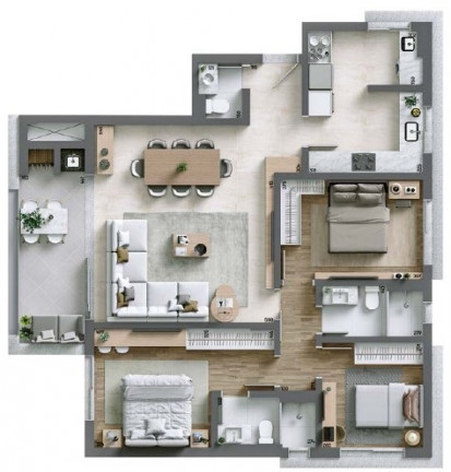 Imagem Apartamento com 3 Quartos à Venda, 115 m² em água Verde - Curitiba Imagem Apartamento com 3 Quartos à Venda, 115 m² em água Verde - Curitiba