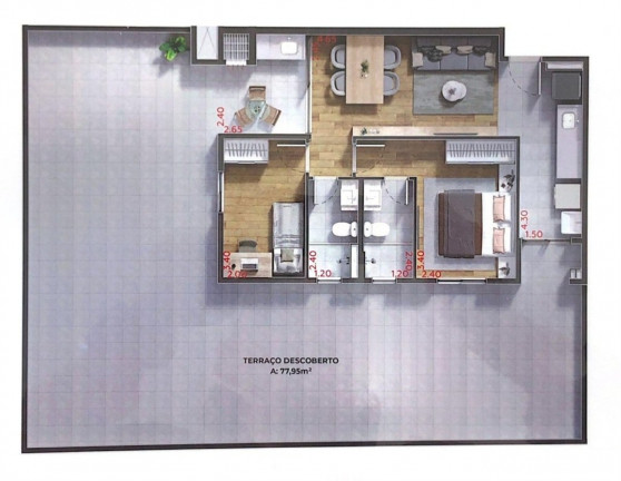 Imagem Imóvel com 2 Quartos à Venda, 133 m² em água Verde - Curitiba Imagem Imóvel com 2 Quartos à Venda, 133 m² em água Verde - Curitiba