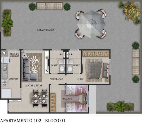 Imagem Apartamento com 2 Quartos à Venda, 54 m² em Ponta De Campina - Cabedelo