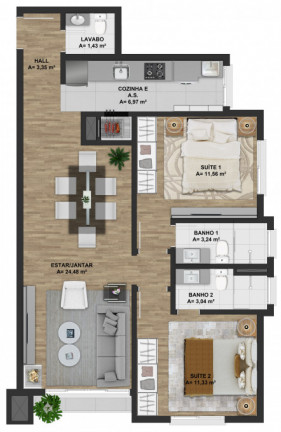Imagem Apartamento com 1 Quarto à Venda, 48 m² em Centro - Gramado Imagem Apartamento com 1 Quarto à Venda, 48 m² em Centro - Gramado