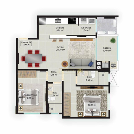 Imagem Apartamento com 2 Quartos à Venda, 137 m² em Barreiros - São José Imagem Apartamento com 2 Quartos à Venda, 137 m² em Barreiros - São José