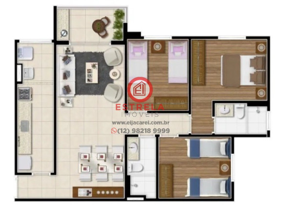 Imagem Imóvel com 3 Quartos à Venda, 86 m² em Residencial São Paulo - Jacareí Imagem Imóvel com 3 Quartos à Venda, 86 m² em Residencial São Paulo - Jacareí