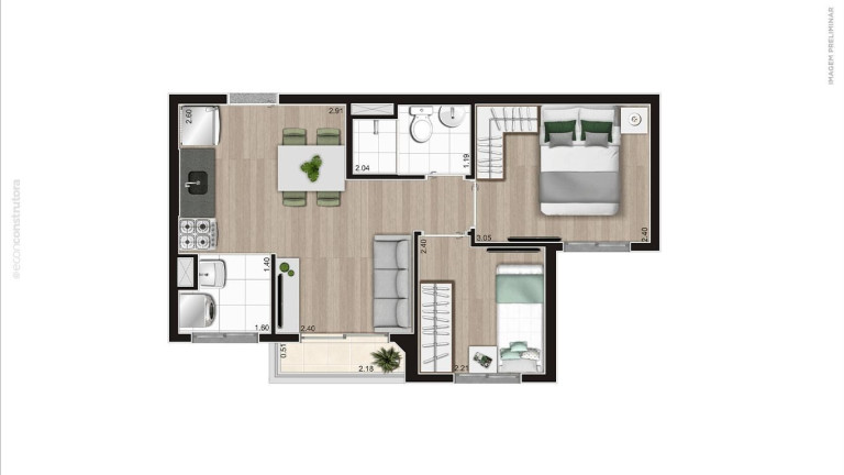 Imagem Imóvel com 2 Quartos à Venda, 37 m² em Morumbi - São Paulo Imagem Imóvel com 2 Quartos à Venda, 37 m² em Morumbi - São Paulo