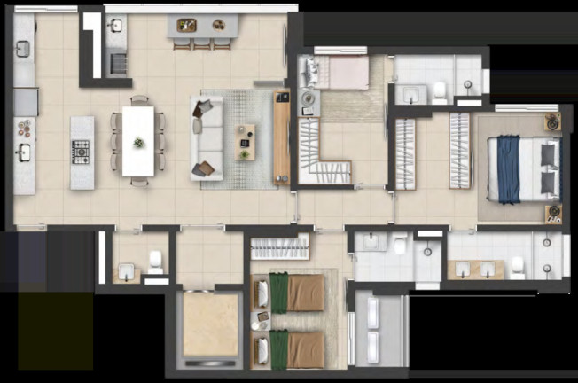 Imagem Apartamento com 3 Quartos à Venda, 153 m² em Park Lozandes - Goiânia
